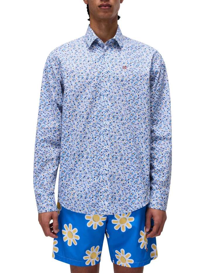Chemise Napapijri En Coton épais Rayé Bleu Et Blanc, Taille XXL 44/46 – Occasion Très Bon état