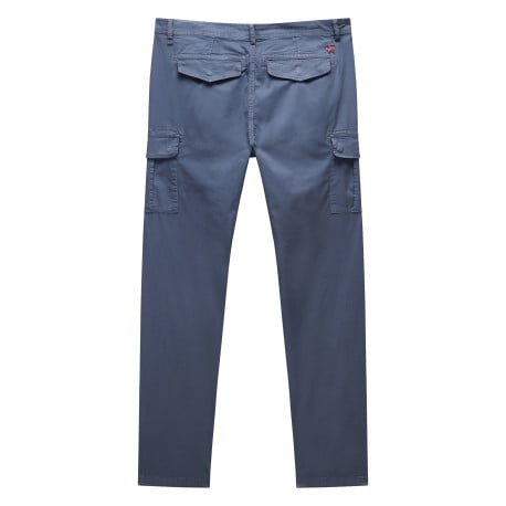 Pantalon cargo en coton gris uni avec une coupe droite et des poches - Image 2