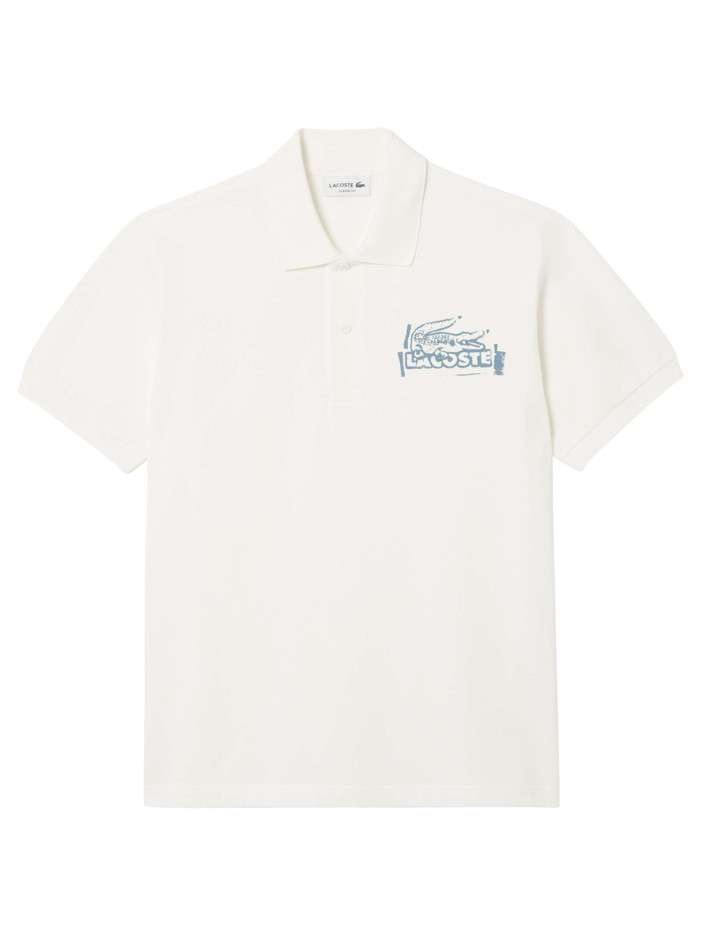 Polo en coton blanc avec un...