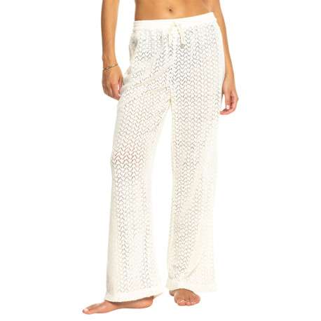Chino en coton blanc en maille ajourée avec une coupe droite - Image 2