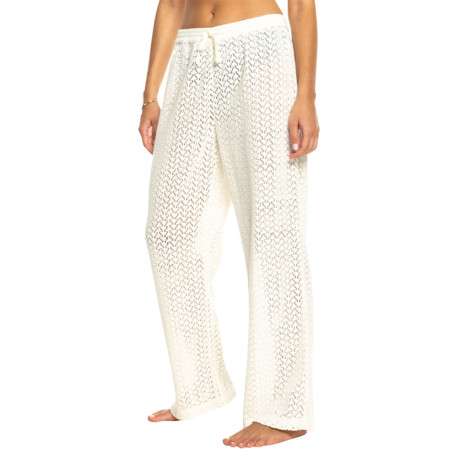 Chino en coton blanc en maille ajourée avec une coupe droite - Image 3