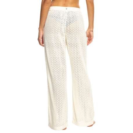 Chino en coton blanc en maille ajourée avec une coupe droite - Image 4