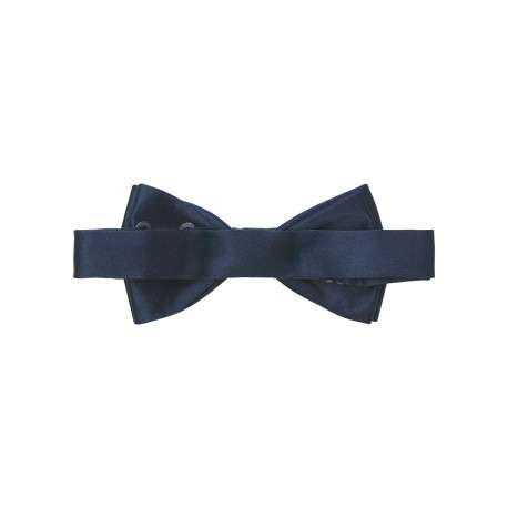 Noeud-papillon bleu marine satiné ajustable en tissu solide et résistant - Image 2