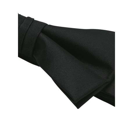 Noeud-papillon noir satiné ajustable en tissu solide et résistant - Image 3