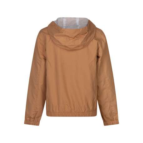 Blouson manches longues pêche uni avec une coupe droite et un col à capuche - Image 2