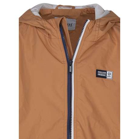 Blouson manches longues pêche uni avec une coupe droite et un col à capuche - Image 3