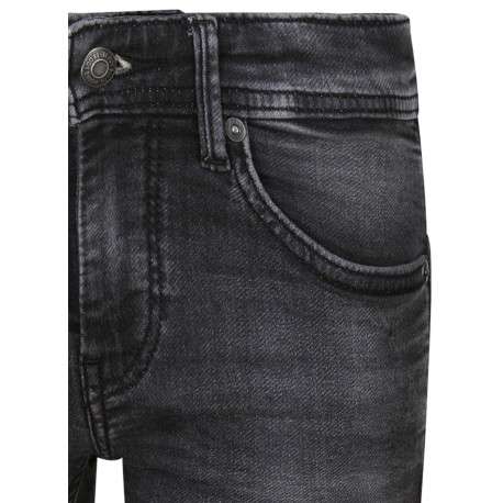 Short 5 poches en coton mélangé anthracite uni avec une coupe droite - Image 3