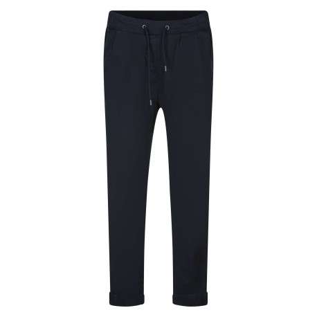 Chino Teddy Jogo Lyoc marine uni avec une coupe droite et un taille élastiquée
