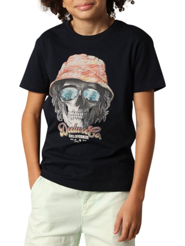 T-shirt en coton bleu...