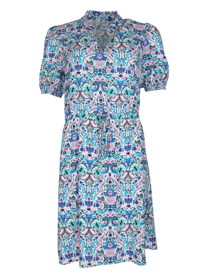 Robe courte rose imprimée...