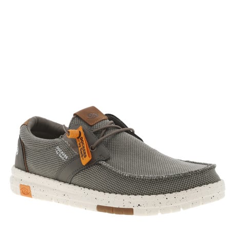 Tennis en toile basses kakis en maille à fermeture slip-on et à semelle plate