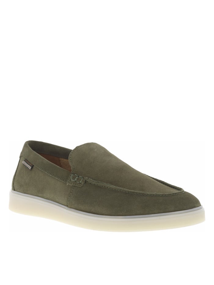 Mocassins en cuir kakis en...