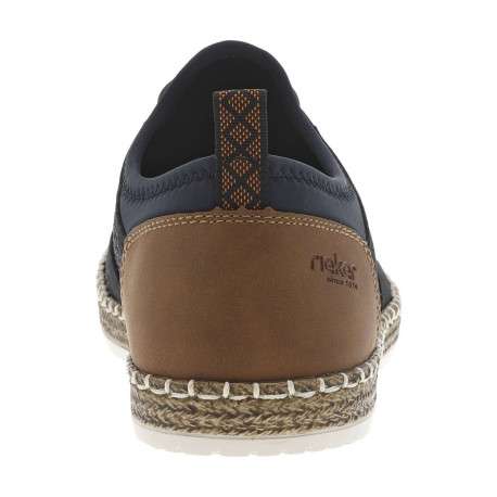 Sneakers bleues marine et marrons en filet ajourées à fermeture slip-on - Image 6