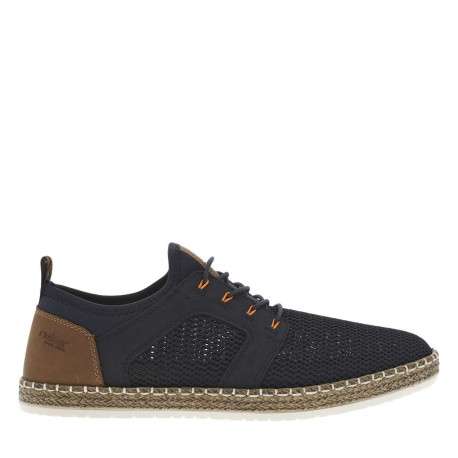 Sneakers bleues marine et marrons en filet ajourées à fermeture slip-on - Image 2