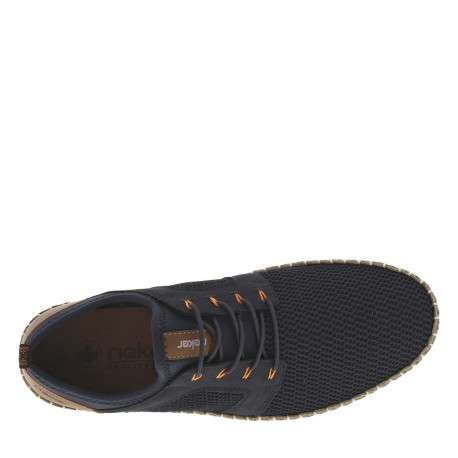 Sneakers bleues marine et marrons en filet ajourées à fermeture slip-on - Image 4