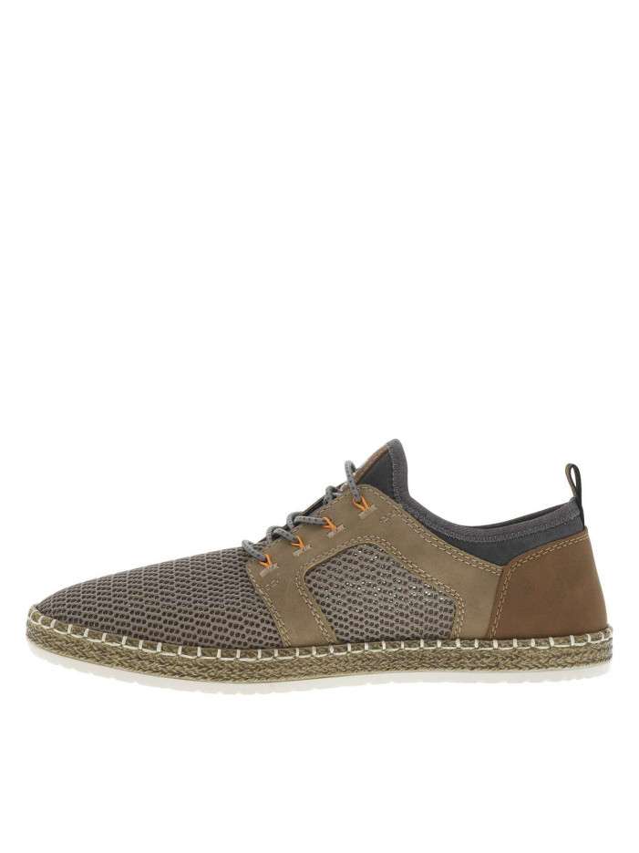 Sneakers taupe en filet à...