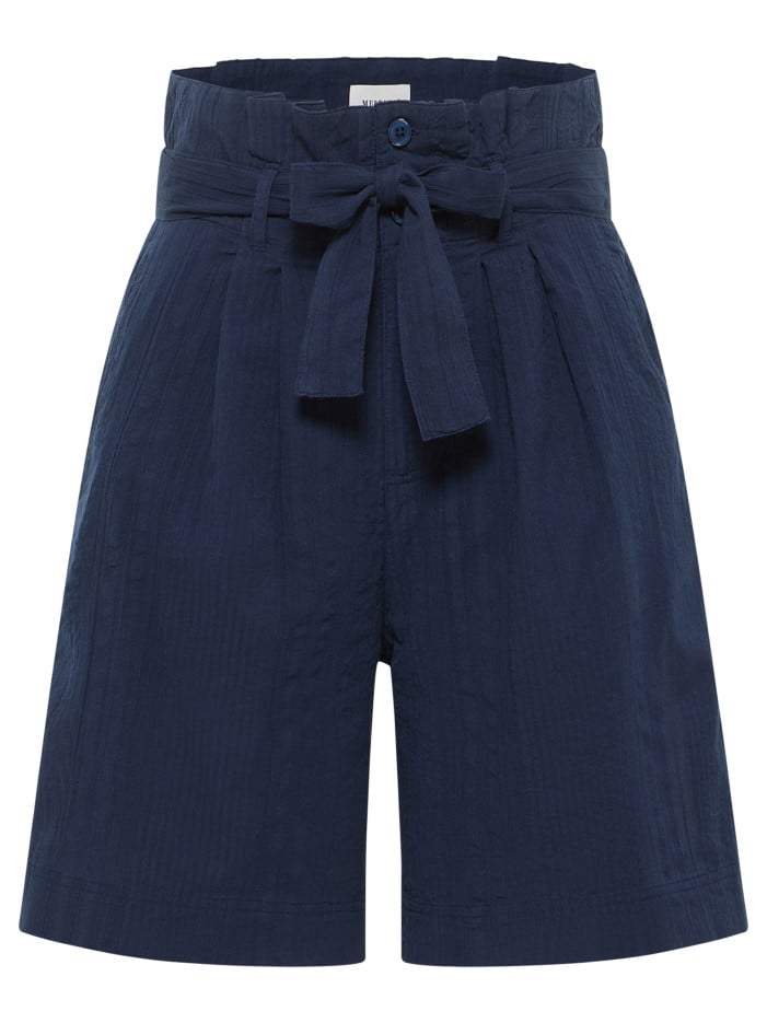 Short long en coton bleu...