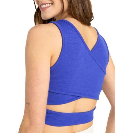 Débardeur sans manches bleu électrique uni à coupe droite avec un col rond - Image 4