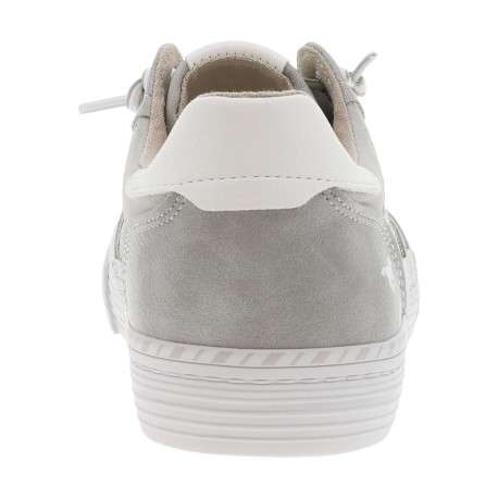 Tennis grises claires avec les côtés en crochet et à lacets ronds élastiqués - Image 6