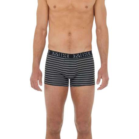 Lot de 2 boxers classiques en coton noirs à rayures avec le nom de la marque - Image 3