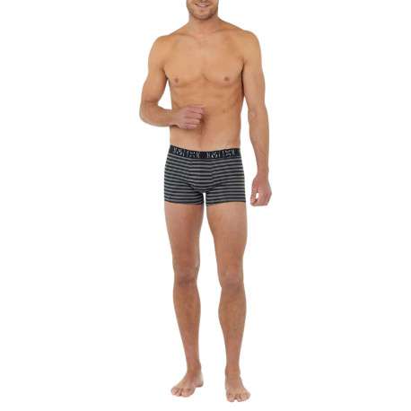 Lot de 2 boxers classiques en coton noirs à rayures avec le nom de la marque - Image 4