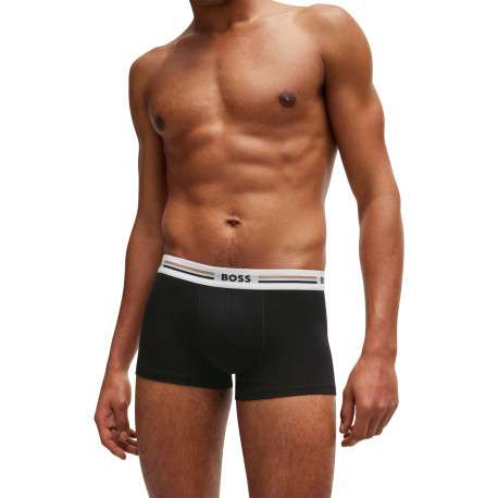 Lot de 3 Boxers classique noires unis avec taille élastique - Image 3