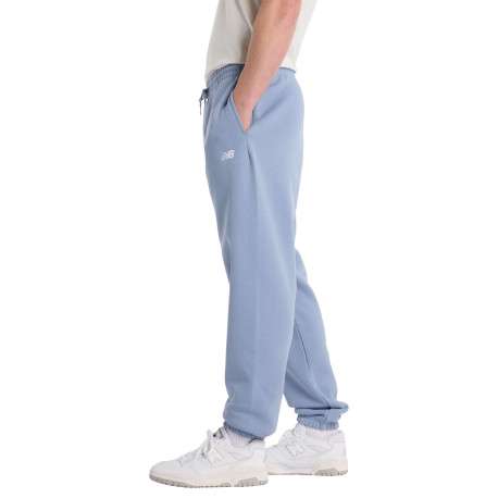 Pantalon Jogging bleu uni avec une coupe droite et une taille élastiquée - Image 2