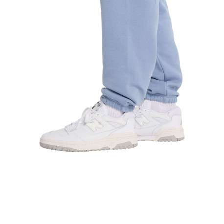 Pantalon Jogging bleu uni avec une coupe droite et une taille élastiquée - Image 4