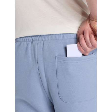 Pantalon Jogging bleu uni avec une coupe droite et une taille élastiquée - Image 5