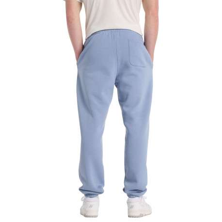 Pantalon Jogging bleu uni avec une coupe droite et une taille élastiquée - Image 6