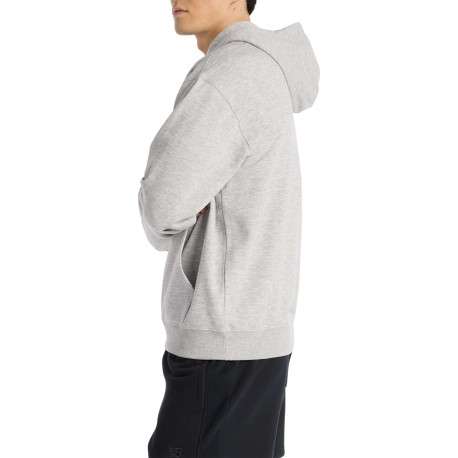 Sweat gris avec un imprimé un col à capuche et une coupe droite - Image 3