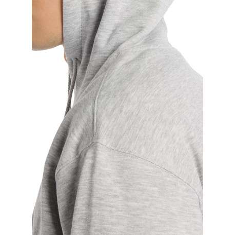Sweat gris avec un imprimé un col à capuche et une coupe droite - Image 4