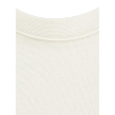 T-shirt en coton blanc imprimé avec une coupe droite à col rond  - Image 3