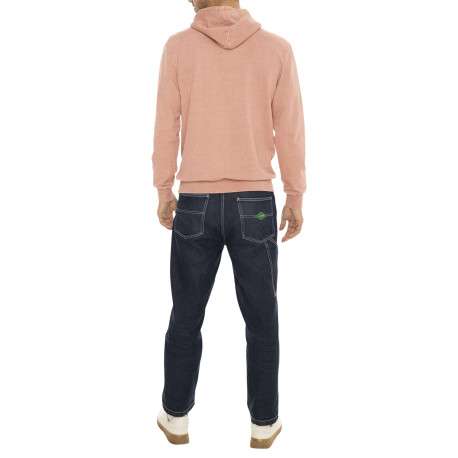 Sweat rose avec un imprimé une coupe droite et un col à capuche - Image 3