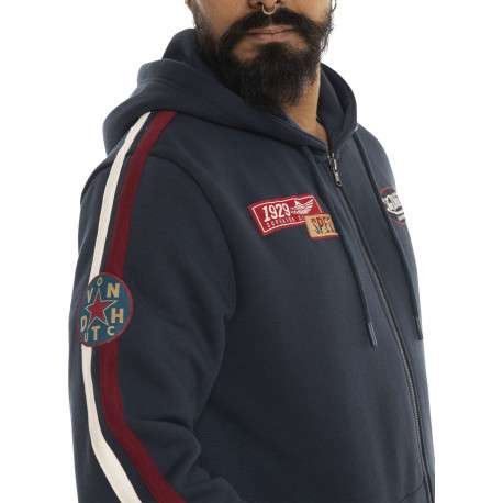 Sweat Zippé Homme Avec Drapeau Français - Coupe Oversize, Capuche, Poche Kangourou - Décontracté Pour Sport Et Quotidien