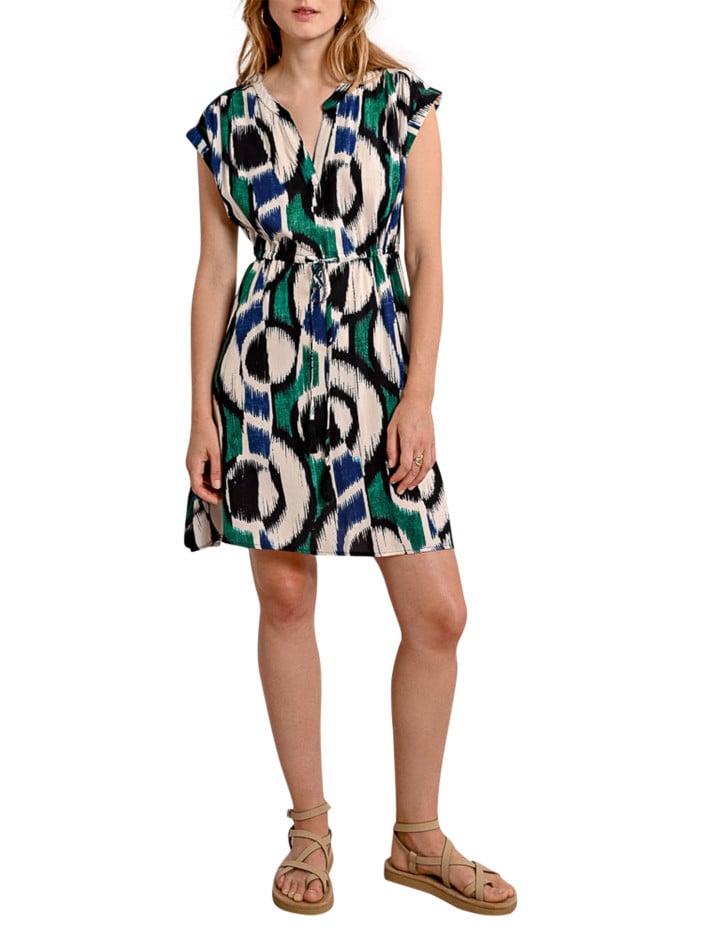 Robe courte verte avec des...