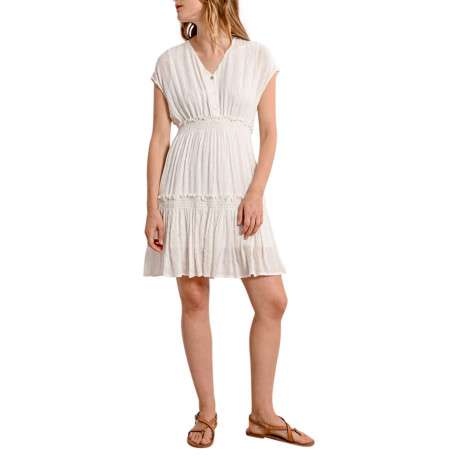 Robe Molly Bracken Taille 38 Noir Blanc Ocre - Sans Manches Doublée - Superbe Occasion