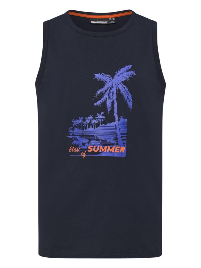 Débardeur en coton bleu...