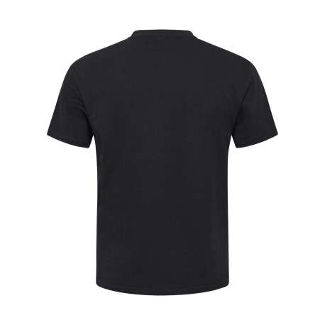 T-shirt en coton noir à imprimé super-héros à l'avant et à col rond - Image 2