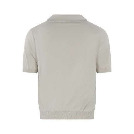 Polo beige en maille piquée à coupe droite avec un col à revers - Image 2