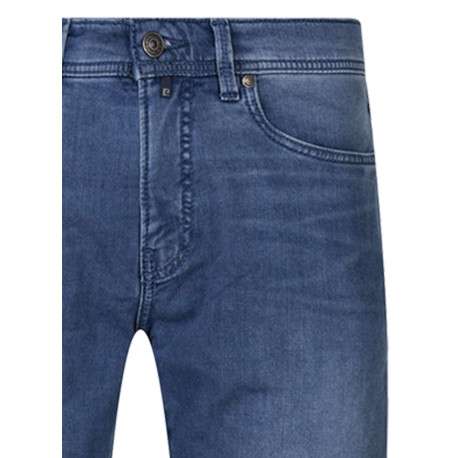 Jean stone uni avec une coupe ajustée et un patch d'authenticité - Image 3
