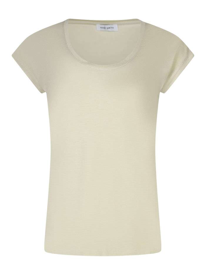T-shirt écru uni avec une...