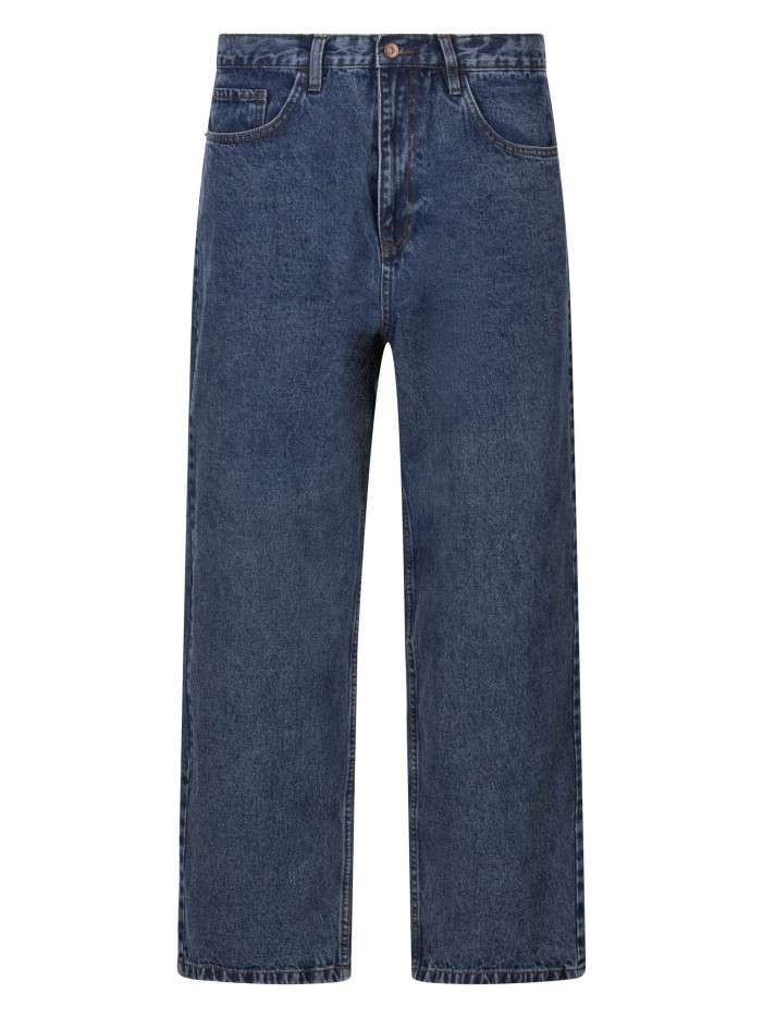 Jean en coton indigo uni...