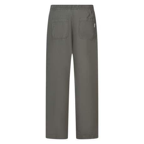 Pantalon jogging kaki uni avec une coupe droite et une taille élastiquée - Image 2
