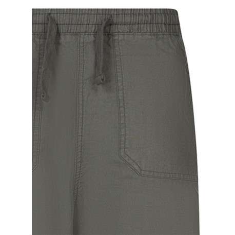 Pantalon jogging kaki uni avec une coupe droite et une taille élastiquée - Image 3