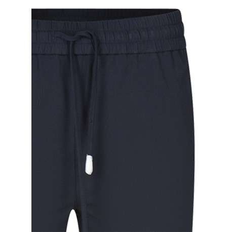 Pantalon chino marine uni avec une coupe slim et un cordon de serrage - Image 3