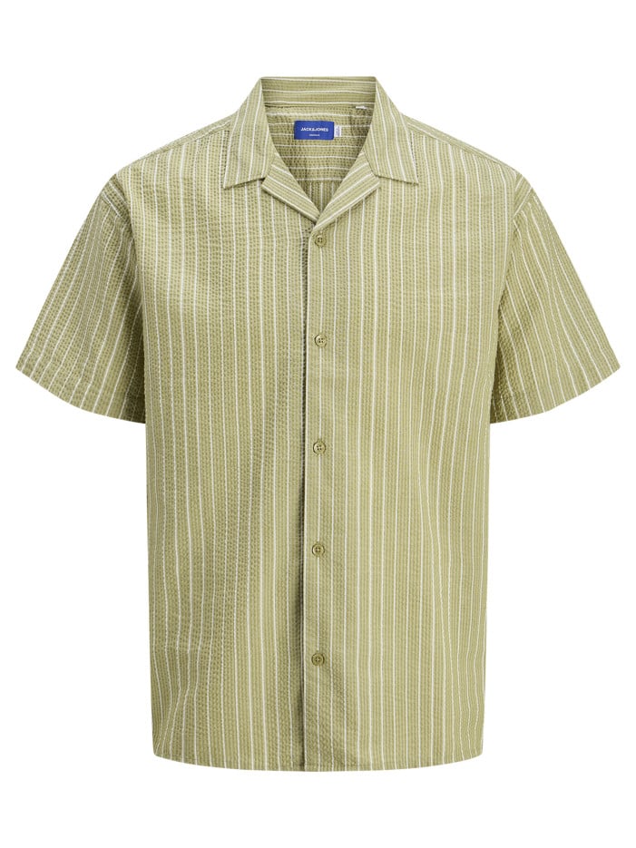 Chemise tilleul rayée avec...