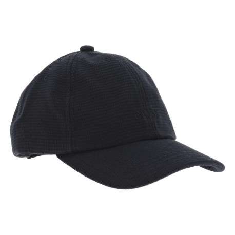 Casquette en coton marine unie avec une fermeture par bande auto-agrippante - Image 3