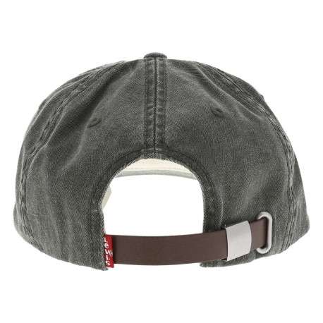 Casquette en coton kaki unie avec un patch d'authentification - Image 2