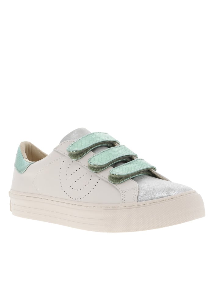 Tennis en cuir écrues avec...